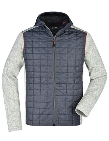 J-JN772-Mens Knitted Hybrid Jacket